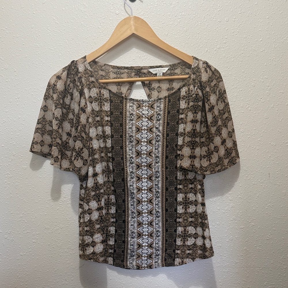 Lucky Brand Women's Patterned Top, Size S